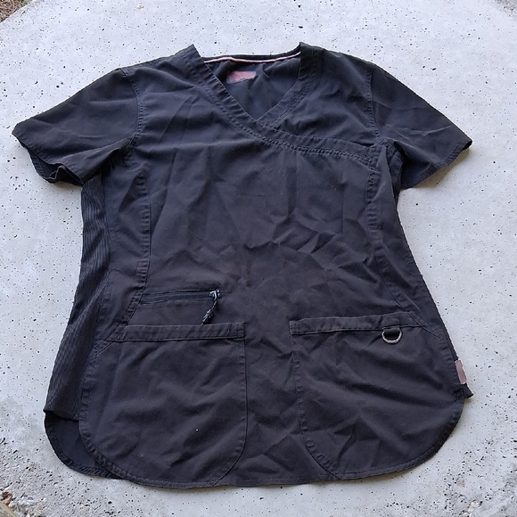 Ava Therese Other - Women's Black V-Neck Medical Scrub Top